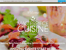 Tablet Screenshot of masterpiececuisine.com